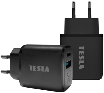 Tesla Power Charger T220 incarcator rapid dublu 25 W PD 3.0/PPS culoare neagra 