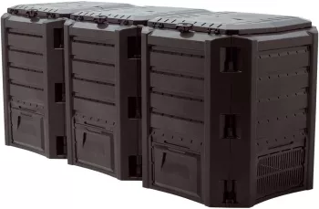 Compostor de gradina 3 module Module Compogreen 1200 L negru 198x71.9x82.6 cm Prosperplast 