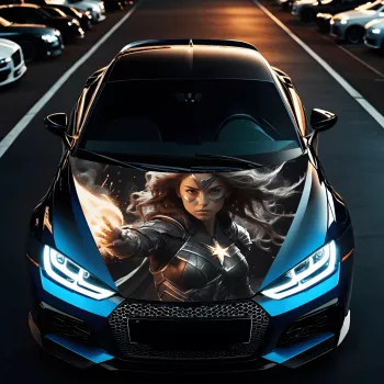 Folie Capota Auto Hood Art rezistenta la exterior marime L 180 x 130cm - Cod AVX-CAPOTA-016L 