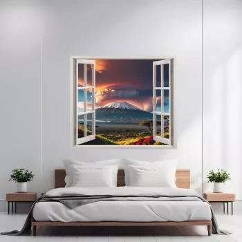 Folie imprimata color pentru decor perete locuinta dimensiune 125 x 110cm model VIEW TO HAVEN 10 