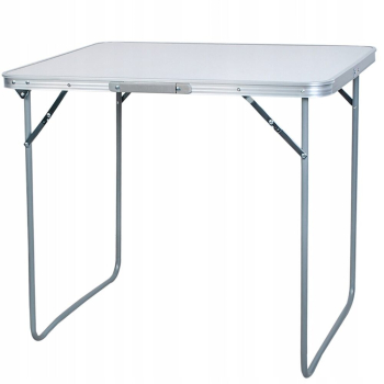 Masa pliabila gradina camping pescuit Trizand aluminiu tip valiza alb 80x60x70 cm 