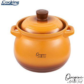 Oala ceramica cu capac Cooking by Heinner - Origini Chef Nicolai Tand 17 x 18 cm 4.5 L 