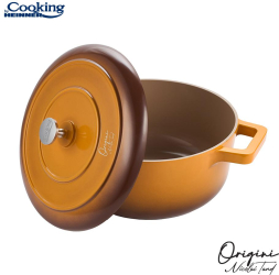 Oala cu capac Cooking by Heinner - Origini Chef Nicolai Tand aluminiu turnat invelis ceramic inductie 24 x 12 cm 3.9 L 