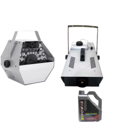 Pachet Masina baloane Masina de fum telecomanda si Lichid Fum 5 l IdeallStore® argintiu 
