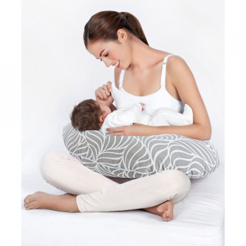 Perna pentru alaptat 2 in 1 Nursing Pillow BabyJem Culoare Roz 