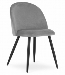 Scaun bucatarie/living Artool Bello catifea metal gri 46x42.5x76.5 cm 