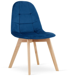 Scaun bucatarie/living Artool Bora catifea lemn albastru 44.5x54x81.5 cm 