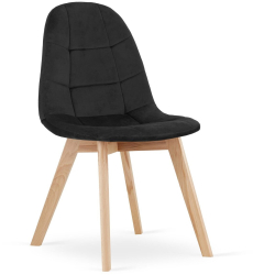 Scaun bucatarie/living Artool Bora catifea lemn negru 44.5x54x81.5 cm 