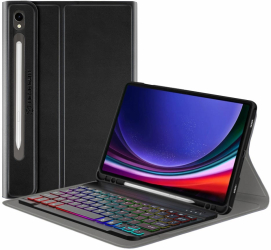 Husa cu Tastatura pentru Samsung Galaxy Tab S9 - Techsuit CozyTab Case - Black 