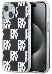 Husa iPhone 15 - DKNY IML Checkered Mono Pattern DKHCP15SHDLCEK - Black 
