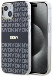 Husa iPhone 15 Plus - DKNY IML Mono & Stripe MagSafe DKHMP15MHRHSEK - Black 