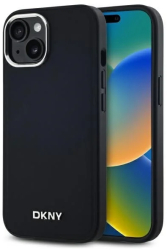 Husa pentru iPhone 15 Plus - DKNY Hardcase Plain Logo MagSafe DKHMP15MPSCMCLK - Black 