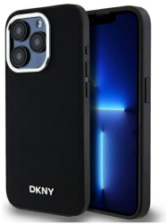 Husa pentru iPhone 15 Pro - DKNY Hardcase Plain Logo MagSafe DKHMP15LPSCMCLK - Black 