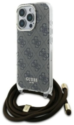 Husa pentru iPhone 16 Pro - Guess Crossbody Cord 4G Print GUHCP16LHC4SEW - Brown 