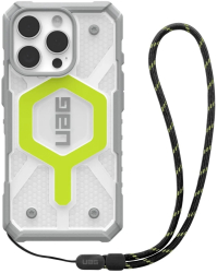 Husa pentru iPhone 16 Pro Max - UAG Pathfinder Clear MagSafe - Active Neon Lanyard 