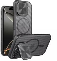 Husa pentru iPhone 16 Pro - Nillkin CamShield Prop Magnetic - Transparent Black 