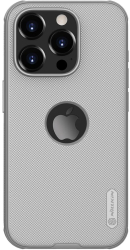 Husa pentru iPhone 16 Pro - Nillkin Super Frosted Shield Pro Logo Cutout - Titanium Gray 