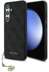 Husa pentru Samsung Galaxy S24 FE - Guess Hardcase 4G Charms Collection GUHCS24FEGF4GGR - Grey 