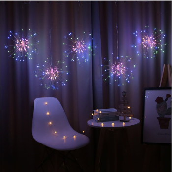 Instalatie de Craciun cu 5 lumini de artificii 500 leduri interconectabila lungime 5m Multicolor 