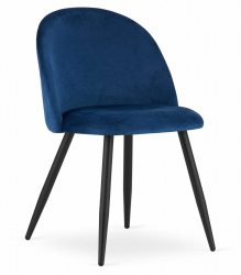 Scaun bucatarie/living Artool Bello catifea metal bleumarin 46x42.5x76.5 cm 
