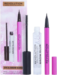 Set Gel de sprancene cu fixare puternica 3 ml + Eyeliner lichid 0.5 ml Revolution Eye & Brow Icons 
