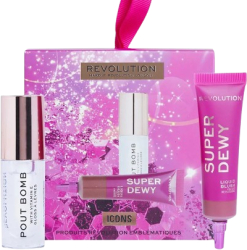 Set Luciu de buze 4.5 ml + Fard de obraz cu textura lichida 15 ml Revolution Icons 