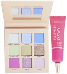 Set Paleta cu 9 farduri de pleoape 9 g + Fard lichid de obraz 15 ml Revolution Friends X Revolution Chandler 