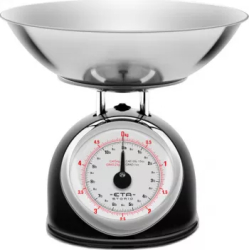 Cantar mecanic de bucatarie ETA Storio 5777 NEGRU 5 kg precizie 25g vas 5 L din otel inoxidabil 
