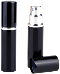 Pulverizator de parfum pentru calatorie reincarcabil din aluminiu 10ml negru 