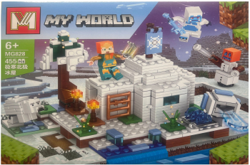Set de constructie Minecraft My World Taramul de Gheata 455 piese 
