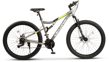 Bicicleta MTB-Full Suspension Fat Bike Velors Dynamic V27304AG 27.5 Gri/Alb/Verde