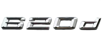 Emblema 620d pentru spate portbagaj BMW chrom 