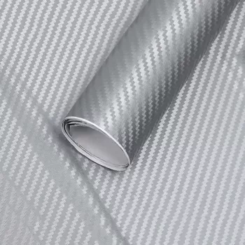 Folie colantare auto Carbon 3D - Argintiu 3m x 1 27m 
