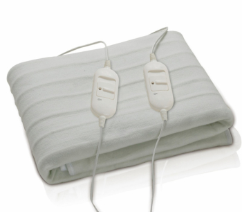 Patura electrica Rosberg R58510AD Double 160x140cm 2x60W Protectie anticaldura Poliester Alb 