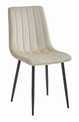 Scaun bucatarie/living Artool Lava catifea metal bej si negru 43x51x90 cm 