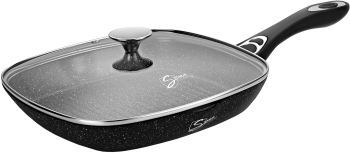 Tigaie Grill antiaderenta cu capac Samus VER283LGPB 2.2L 28 cm aluminiu turnat 