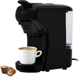 Espressor Camry CR 4414 Black 1450 W 19 bari rezervor apa 0.6 L multi-capsule 9 adaptoare negru 