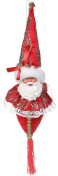 Decoratiune Craciun Glob Mos Craciun rosu 35cm