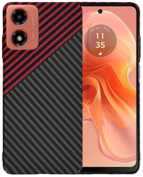 Husa pentru Motorola Moto G04 / Moto G04s / Moto G24 / Moto E14 - Techsuit Carbonite FiberShell - Red Vortex 