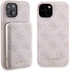 Husa pentru iPhone 15 - Guess Hardcase Powerbank MagSafe GUBPM5P15S4GEMGP - Pink 