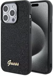 Husa pentru iPhone 15 Pro - Guess Disco Metal Script GUHCP15LPMSDGSK - Black