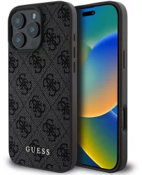 Husa pentru iPhone 16 Pro Max - Guess Hardcase 4G Classic GUHCP16XG4GFGR - Black 
