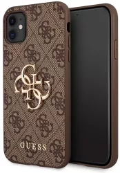 Husa pentru iPhone 11 - Guess Hardcase 4G Big Metal Logo GUHCN614GMGBR - Brown 