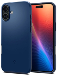 Husa pentru iPhone 16 - Spigen Thin Fit MagSafe - Navy Blue 