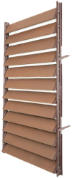 Paravant - jaluzea de terasa cu lamele mobile. Feronerie metalica PergoLIno12 + 12 lamele lemn de pin. Inaltime 109 cm cu lamele 100 cm. 