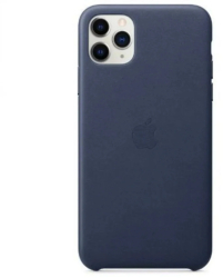 Husa Apple Leather Case pentru iPhone 11 Pro Max MX0G2ZM/A Midnight Blue 