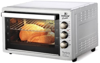 Cuptor electric cu termostat Harlem® DESTAN 1500W capacitate 60L Tavi Incluse Rosu Alb CTO2022