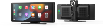 Navigatie Auto Universala 10.26 portabila Sivo Camera Marsarier si Frontala Apple CarPlay & Android Auto Wireless GPS Bluetooth 5.0 