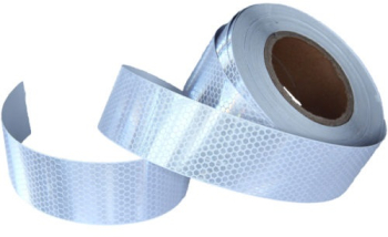 Banda reflectorizanta adeziva 10CM x 25M Alba 