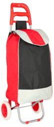 Carucior de piata pliabil 38X20X96 Cm 40 l Grunberg cu 2 roti BF206 Rosu/Negru 